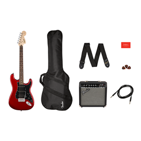 Affinity Series™ Stratocaster® HSS Pack, Laurel Fingerboard, Candy Apple Red, Gig Bag, 15G - 120V