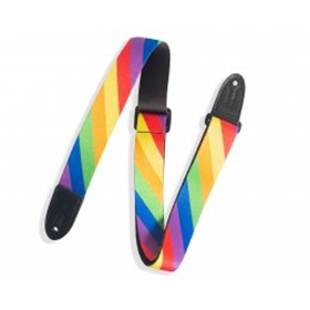 Levy's Junior Guitar Strap, Rainbow Stripes Pattern, 1.5"