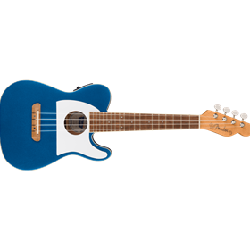 Fullerton Tele® Uke, Walnut Fingerboard, White Pickguard, Lake Placid Blue