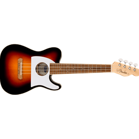 Fullerton Tele® Uke, Walnut Fingerboard, White Pickguard, 2-Color Sunburst