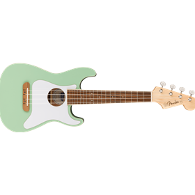 Fullerton Strat® Uke, Walnut Fingerboard, White Pickguard, Surf Green