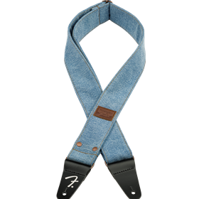 Fender® x Wrangler® Riveted Denim Strap, Light Indigo