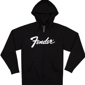 Fender® Transition Logo Zip Front Hoodie, Black, XL