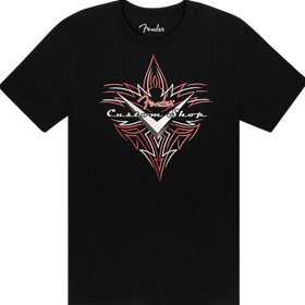 Fender® Custom Shop Pinstripe T-Shirt, Black, S