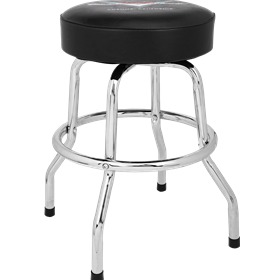 Fender® Custom Shop Chevron Logo Barstool, Black/Chrome, 24"