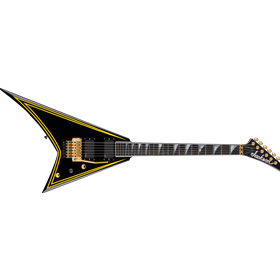 MJ Series Rhoads RR24MG, Ebony Fingerboard, Black with Yellow Pinstripes