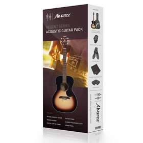Alvarez Regent Folk Starter Kit w/ Gig Bag & Accessories, Sunburst