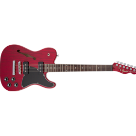 Jim Adkins JA-90 Telecaster® Thinline, Laurel Fingerboard, Crimson Red Transparent