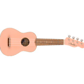 Venice Soprano Uke, Walnut Fingerboard, Shell Pink