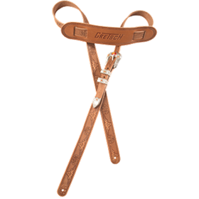 Gretsch® Vintage Tooled Leather Guitar Strap, Russet