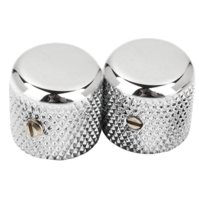 Pure Vintage '52 Telecaster® Knurled Knobs, (2), Chrome