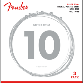 Super 250R NPS Ball End Strings (.010-.046 Gauges) 3-Pack