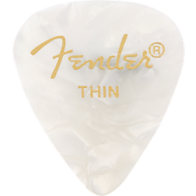 Premium Celluloid 351 Shape Picks, Thin, White Moto, 144-Pack