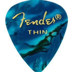 Premium Celluloid 351 Shape Picks, Thin, Ocean Turquoise, 144-Pack