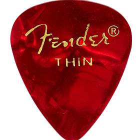 Premium Celluloid 351 Shape Picks, Thin, Red Moto, 144-Pack