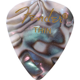 Premium Celluloid 351 Shape Picks, Thin, Abalone, 144-Pack
