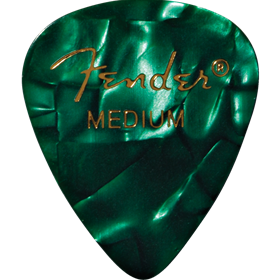 Premium Celluloid 351 Shape Picks, Medium, Green Moto, 144-Pack