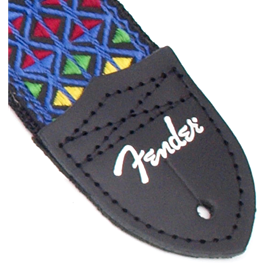 Eric Johnson "The Walter" Signature Strap, Blue with Multi-Colored Triangle Pattern, 2"