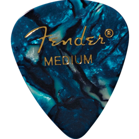 Premium Celluloid 351 Shape Picks, Medium, Ocean Turquoise, 12-Pack