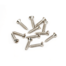 Pickguard/Vintage Bridge Cover Screws, Sheet Metal, 4 X 1/2", Oval Head (12)