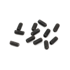 American Series Guitar Bridge Saddle Height Adjustment Screws (1/4"), Black (12)