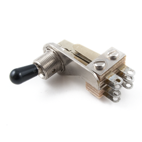 3-Position (DPDT) Toggle Switch, Chrome with Black Tip