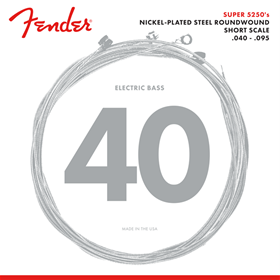 Super 5250 Bass Strings, Nickel-Plated Steel Roundwound, Short Scale, 5250XL .040-.095 Gauges, (4)