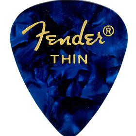 Premium Celluloid 351 Shape Picks, Thin, Blue Moto, 12-Pack