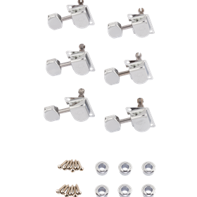 70s "F" Style Stratocaster®/Telecaster® Tuning Machines, Left-Handed Chrome (6)