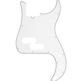 Pickguard, Precision Bass®, 13-Hole Mount (with Truss Rod Notch), Parchment, 3-Ply