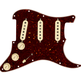 Pre-Wired Strat Pickguard, Custom Shop Custom '69 SSS, Tortoise Shell 11 Hole PG