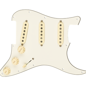 Pre-Wired Strat Pickguard, Custom Shop Texas Special SSS, Parchment 11 Hole PG