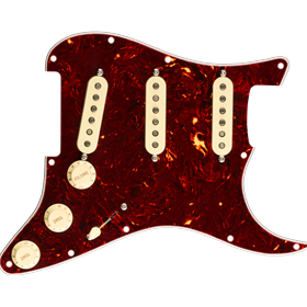 Pre-Wired Strat Pickguard, Original '57/'62 SSS, Tortoise Shell 11 Hole PG