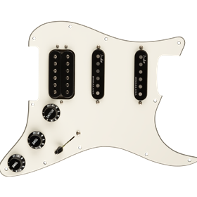 Pre-Wired Strat Pickguard, Shawbucker Bridge/Gen 4 Noiseless Neck/Middle HSS, Parchment 11 Hole PG