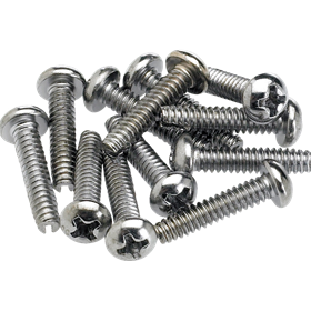 Pickup and Selector Switch Mounting Screws (12) (Chrome)