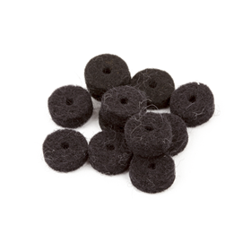 Black Strap Button Felt Washers (12)