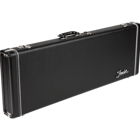 G&G Deluxe Strat®/Tele® Hardshell Case, Black with Orange Plush Interior, Fender® Amp Logo