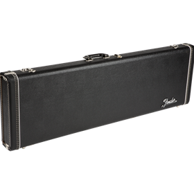 G&G Deluxe Precision Bass® Hardshell Case, Black with Orange Plush Interior, Fender® Amp Logo