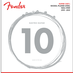 Super 250 Guitar Strings, Nickel Plated Steel, Ball End, 250RH Gauges .010-.052, (6)