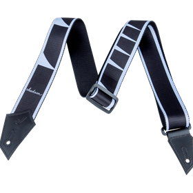 Jackson® Strap with Sharkfin Inlay Pattern, Black/White