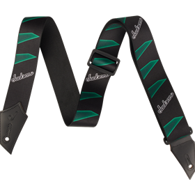 Jackson® Strap with Headstock Pattern, Black and Green