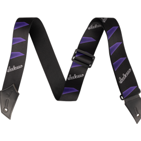 Jackson® Strap with Headstock Pattern, Black and Purple