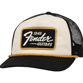 Fender® 1946 Gold Braid Hat, Cream/Black