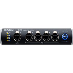 PreSonus® SW5E Network Switch and Bridge, Black, 230-240V EU