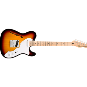 Affinity Series® Telecaster® Thinline, Maple Fingerboard, White Pickguard, 3-Color Sunburst