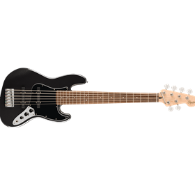 Affinity Series® Jazz Bass® VI, Laurel Fingerboard, Black Pickguard, Black Metallic
