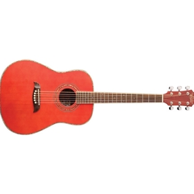 Oscar Schmidt 3/4 Size Acoustic Guitar High Gloss Red