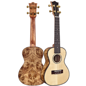 Amahi Concert Ukulele, Solid Spruce Top, Camphor Back & Sides