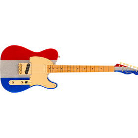 Buck Owens Telecaster®, Maple Fingerboard, Red, Silver and Blue Sparkle