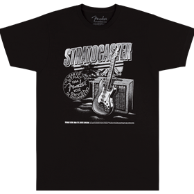 Fender Stratocaster™ 70th Anniversary, Tee, Black, S